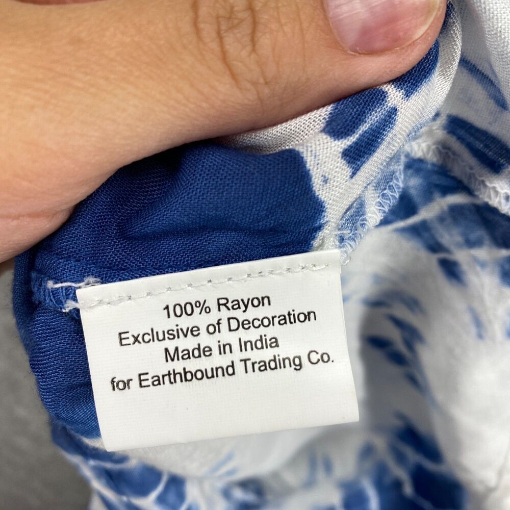 EARTHBOUND Blue and White Tie-Dye Midi Dress - Picture 12 of 13